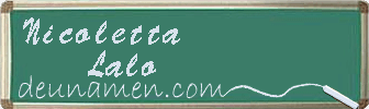 Nicoletta Lalo Visitenkarte